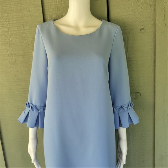 TAHARI Arthur S. Levine Blue Shift Dress 6 - Picture 2 of 5